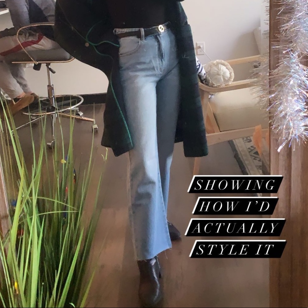 Rollas crop flare jeans